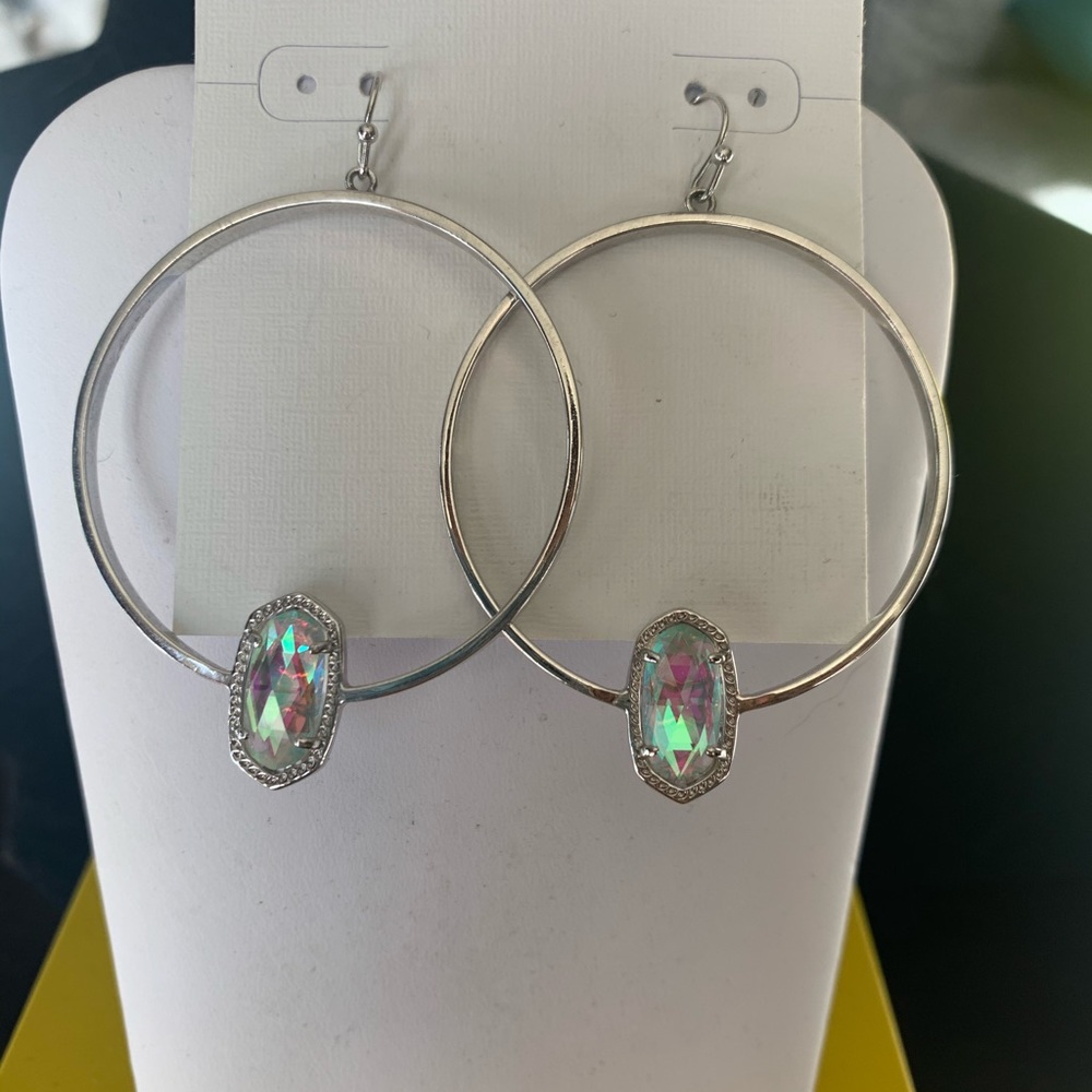 Kendra Scott Dichroic Glass Elora Earrings w/ box